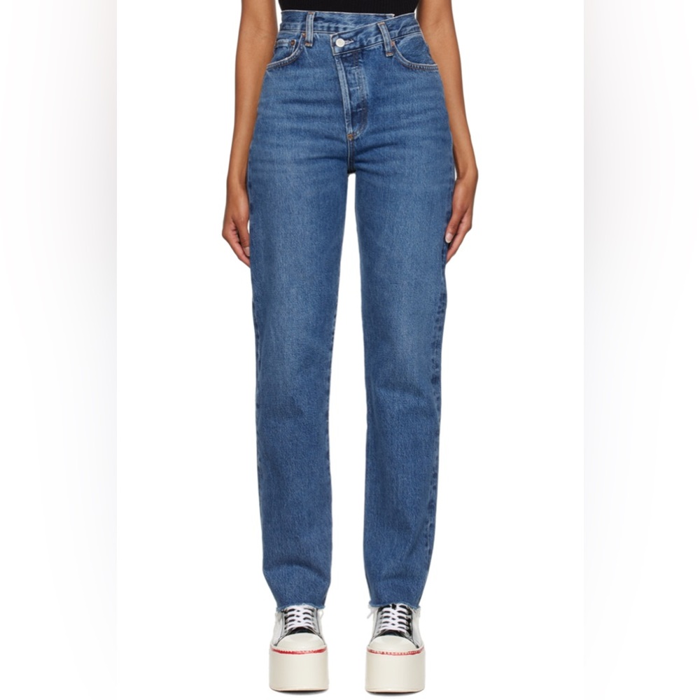 NWT AGOLDE Crisscross Straight Jeans